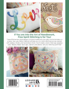 Free Spirit Stitching Embroidery Book by Debra Valencia - Leisure Arts