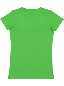 Ladies (Junior) Fitted - Crew Neck -- Fine Jersey T-shirt -- 100% Cotton -- Apple Color