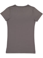 Load image into Gallery viewer, Ladies (Junior) Fitted - Crew Neck -- Fine Jersey T-shirt -- 100% Cotton -- Charcoal Color
