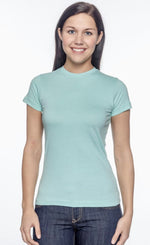 Load image into Gallery viewer, Ladies (Junior) Fitted - Crew Neck -- Fine Jersey T-shirt -- 100% Cotton -- Chill Color
