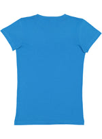 Load image into Gallery viewer, Ladies (Junior) Fitted - Crew Neck -- Fine Jersey T-shirt -- 100% Cotton -- Cobalt Color
