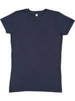 Load image into Gallery viewer, Ladies (Junior) Fitted - Crew Neck -- Fine Jersey T-shirt -- 100% Cotton -- Denim Color
