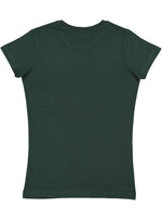 Load image into Gallery viewer, Ladies (Junior) Fitted - Crew Neck -- Fine Jersey T-shirt -- 100% Cotton -- Forest Green Color
