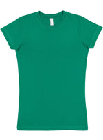 Load image into Gallery viewer, Ladies (Junior) Fitted - Crew Neck -- Fine Jersey T-shirt -- 100% Cotton -- Kelly Color
