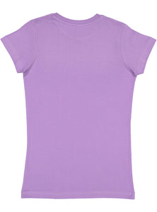 Ladies (Junior) Fitted - Crew Neck -- Fine Jersey T-shirt -- 100% Cotton -- Lavender Color
