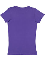 Load image into Gallery viewer, Ladies (Junior) Fitted - Crew Neck -- Fine Jersey T-shirt -- 100% Cotton -- Purple Color
