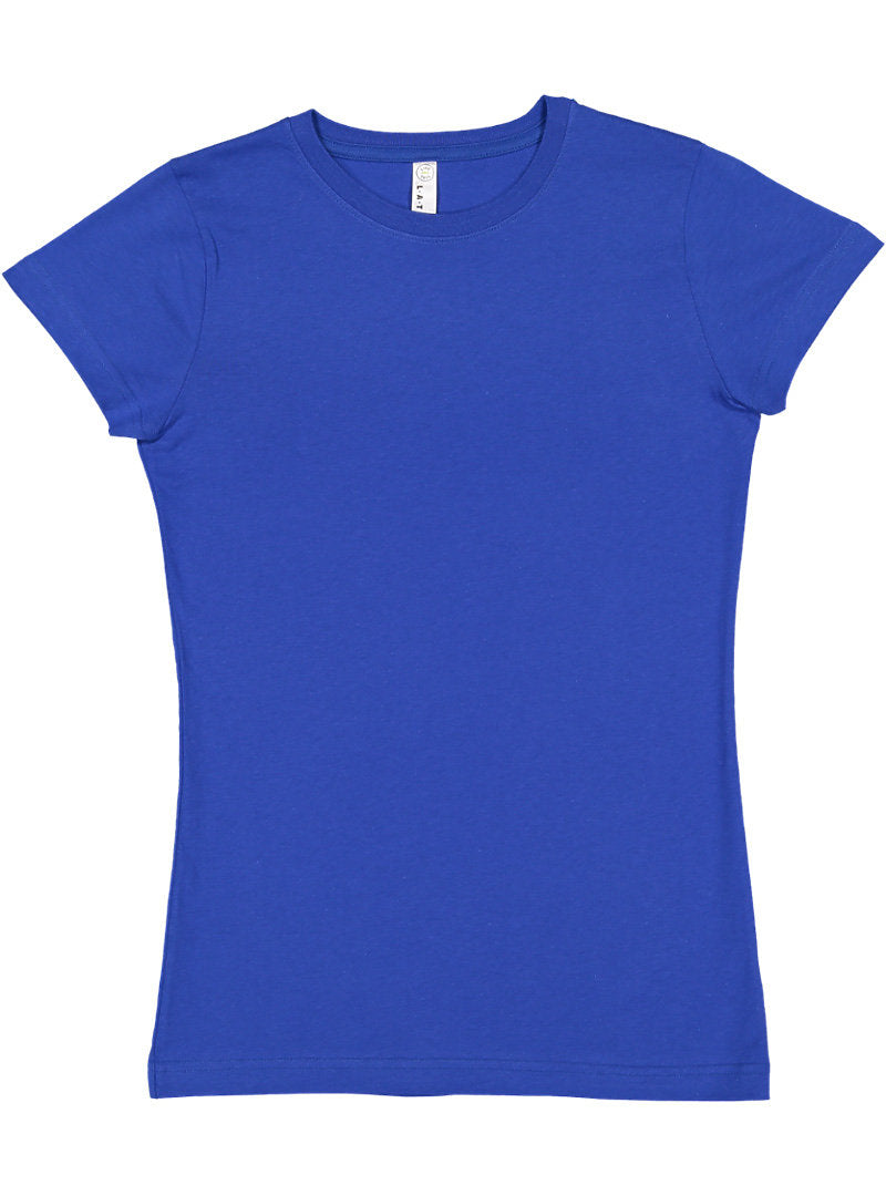 Ladies (Junior) Fitted - Crew Neck -- Fine Jersey T-shirt -- 100% Cotton -- Royal Color