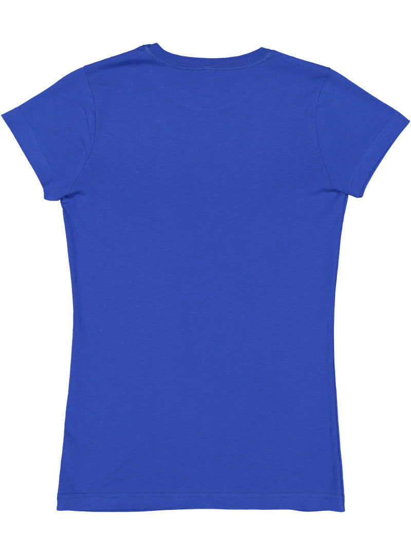 Ladies (Junior) Fitted - Crew Neck -- Fine Jersey T-shirt -- 100% Cotton -- Royal Color