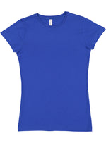 Load image into Gallery viewer, Ladies (Junior) Fitted - Crew Neck -- Fine Jersey T-shirt -- 100% Cotton -- Royal Color
