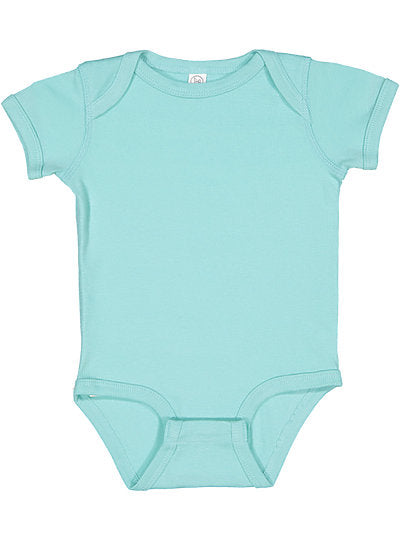 Baby Short Sleeve Bodysuit, 100% Cotton, Chill Color
