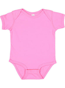 Short Sleeve -- Baby Bodysuit / Onesie -- 100% Cotton -- Raspberry