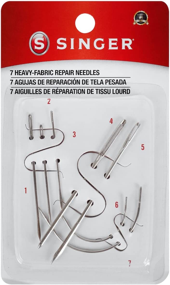 Heavy Duty Fabric Repair Hand Sewing Needles Kit by Singer®