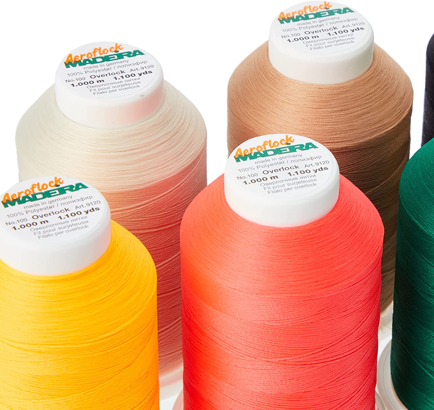 Aeroflock Serger Stretch Polyester Thread --- 1,100 yards --- Various Colors by Madeira®