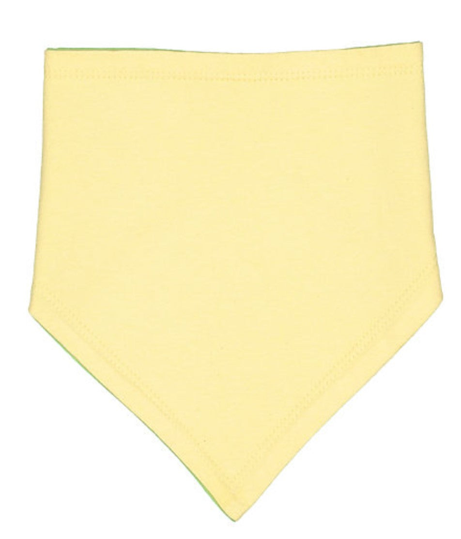 Baby Bandana Bib, 100% Cotton, Banana - Key Lime