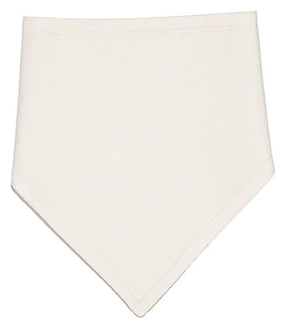 Baby Bandana Bib, 100% Cotton, Natural - Titanium