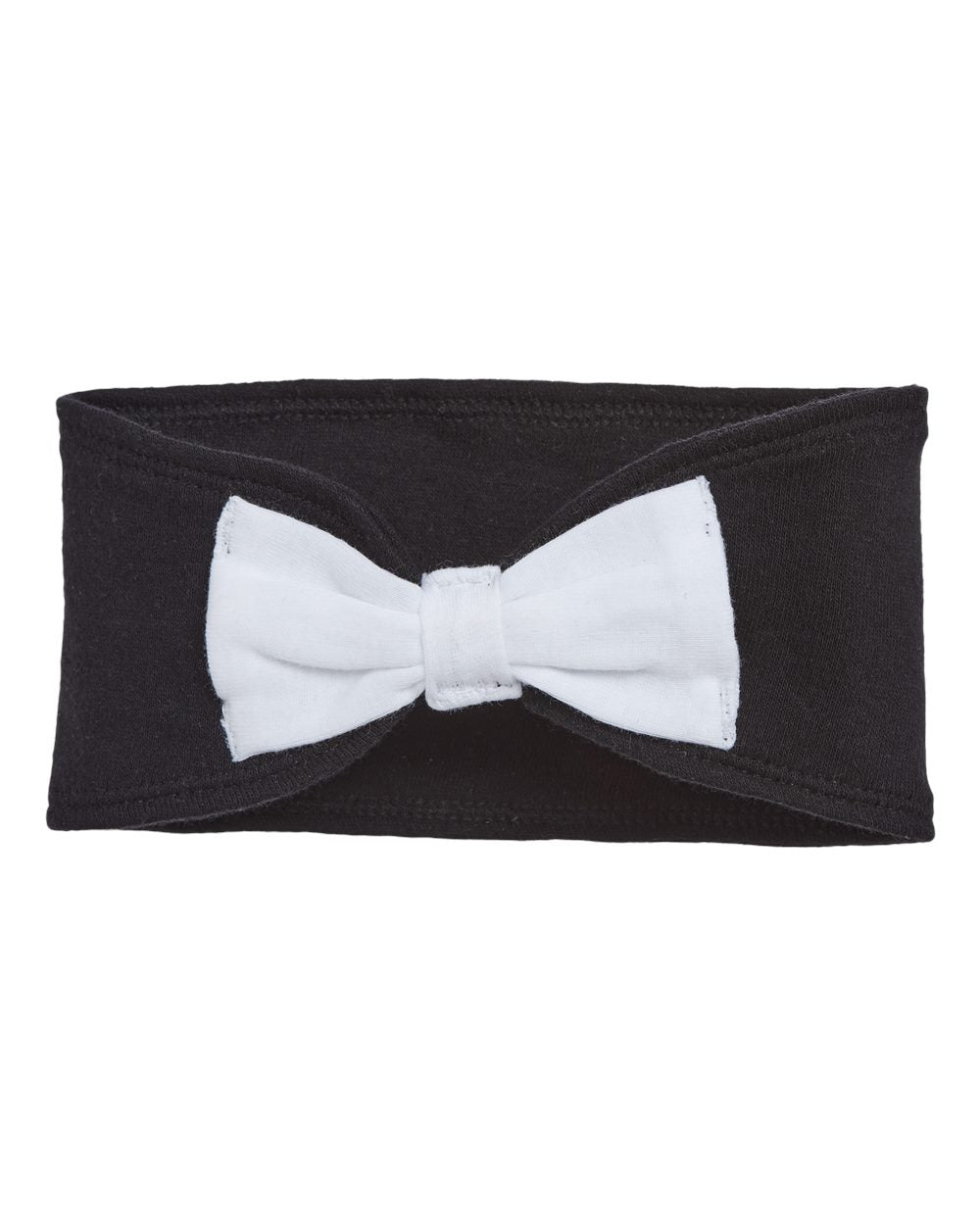 Baby Headband with Bow Tie, (Black-White)