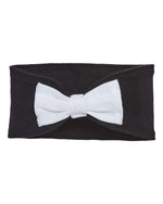 Load image into Gallery viewer, Baby Headband with Bow Tie, (Black-White)
