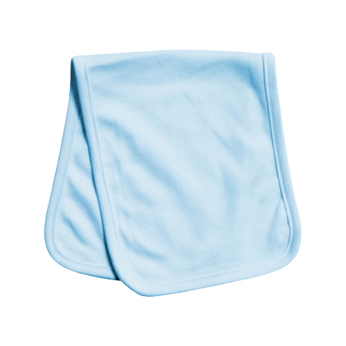 Sublimation Baby Burp Cloth (Blue), 65% Polyester / 35% Cotton