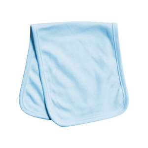 Sublimation Baby Burp Cloth (Blue), 65% Polyester / 35% Cotton