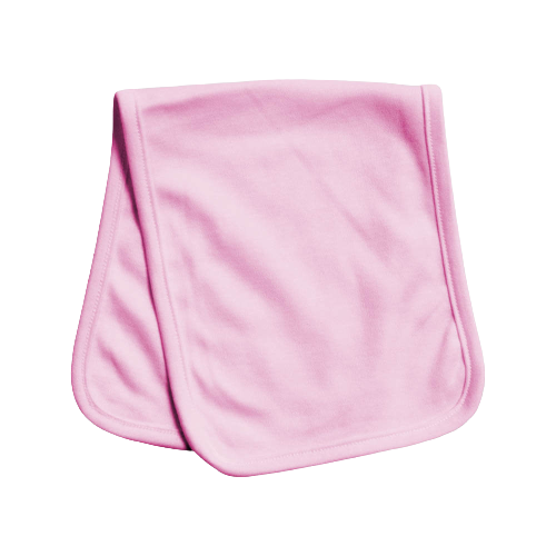 Sublimation Baby Burp Cloth (Pink), 65% Polyester / 35% Cotton