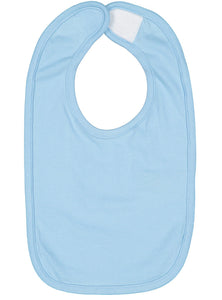 Baby Jersey Bib,  100% Cotton,  Light Blue