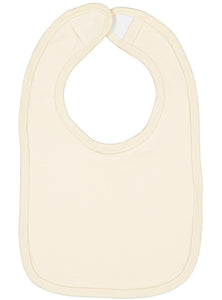 Baby Jersey Bib,  100% Cotton,   Natural