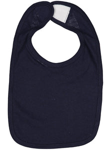 Baby Jersey Bib,  100% Cotton,   Navy