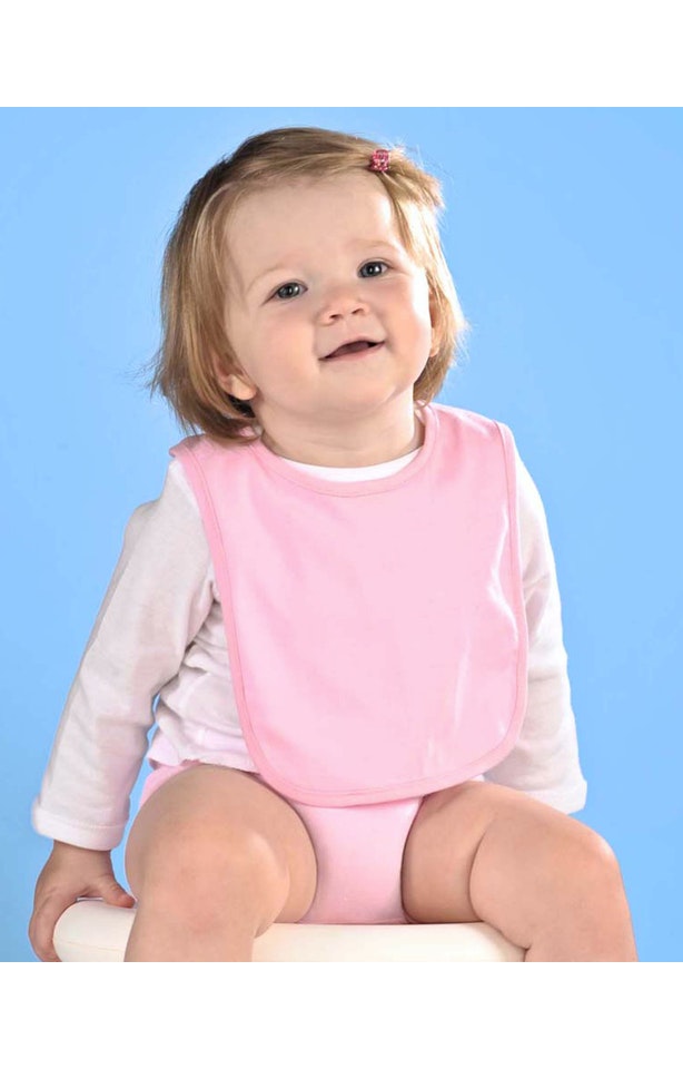 Baby Jersey Bib,  100% Cotton,  Pink