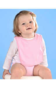 Baby Jersey Bib,  100% Cotton,  Pink