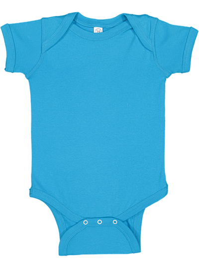 Short Sleeve -- Baby Bodysuit / Onesie -- 100% Cotton -- Turquoise