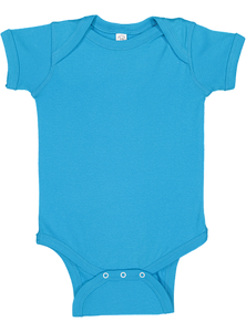 Short Sleeve -- Baby Bodysuit / Onesie -- 100% Cotton -- Turquoise