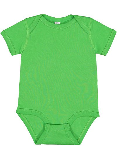 Baby Short Sleeve Bodysuit, 100% Cotton, Apple