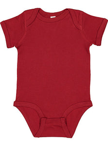 Short Sleeve -- Baby Bodysuit / Onesie -- 100% Cotton -- Garnet