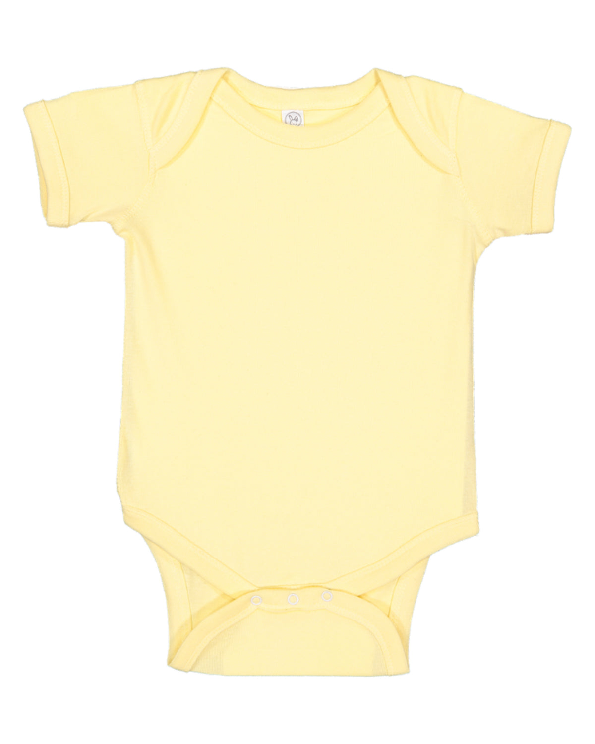 Short Sleeve -- Baby Bodysuit / Onesie -- 100% Cotton -- Light Yellow