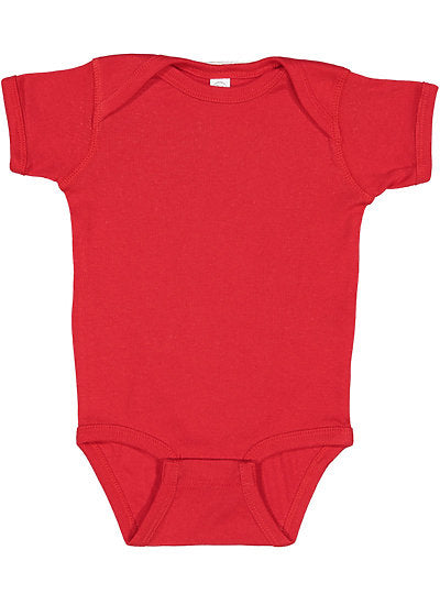 Short Sleeve -- Baby Bodysuit / Onesie -- 100% Cotton -- Red