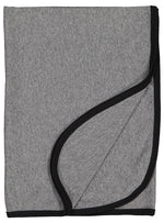 Load image into Gallery viewer, Baby Jersey Blanket,  5.5 oz., 100% Cotton Premium Jersey,   Granite Heather-Black
