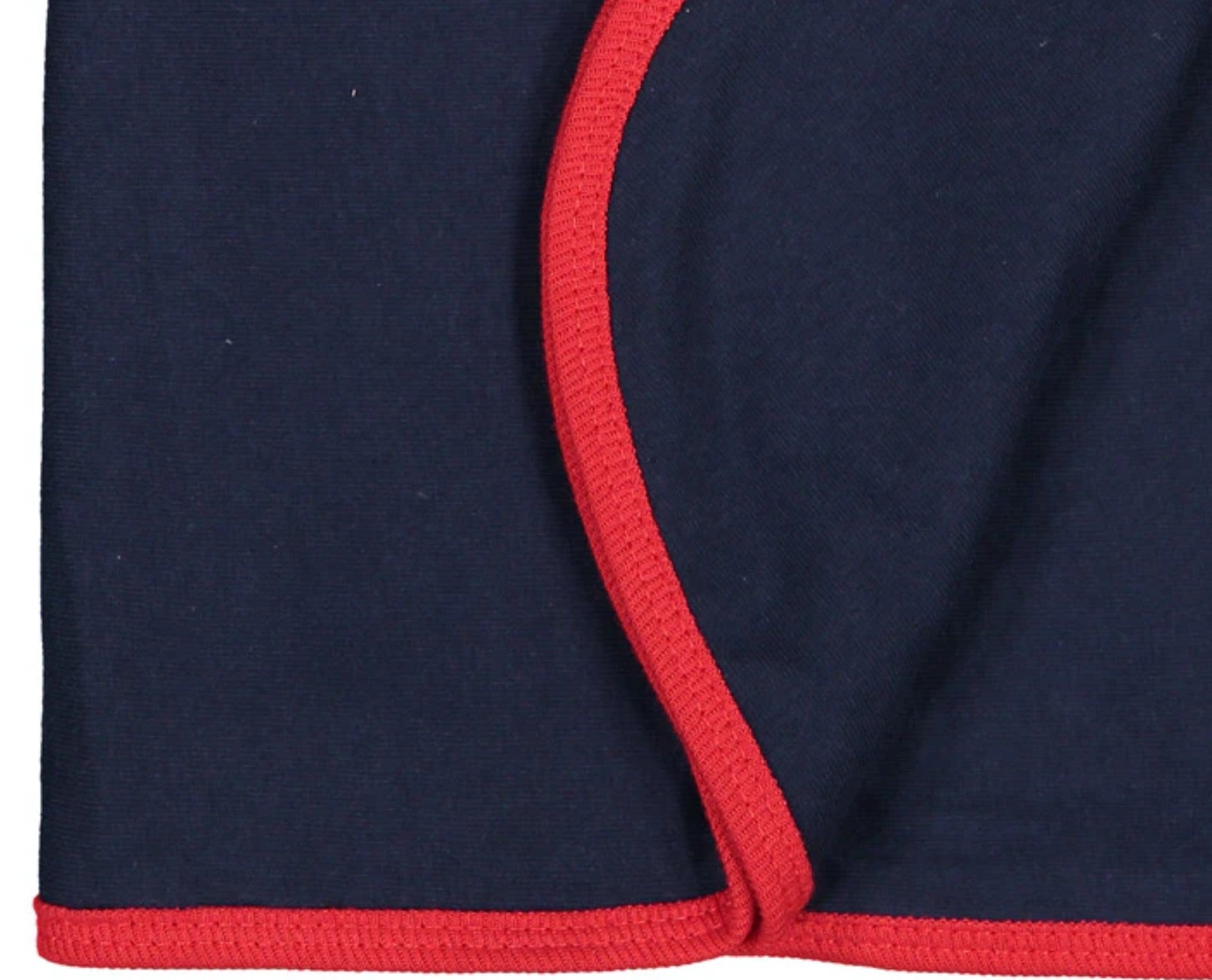 Baby Jersey Blanket,  5.5 oz., 100% Cotton Premium Jersey,   Navy-Red