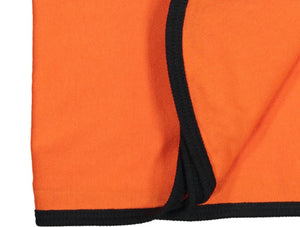 Baby Jersey Blanket,  5.5 oz., 100% Cotton Premium Jersey,   Orange-Black