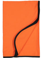 Load image into Gallery viewer, Baby Jersey Blanket,  5.5 oz., 100% Cotton Premium Jersey,   Orange-Black
