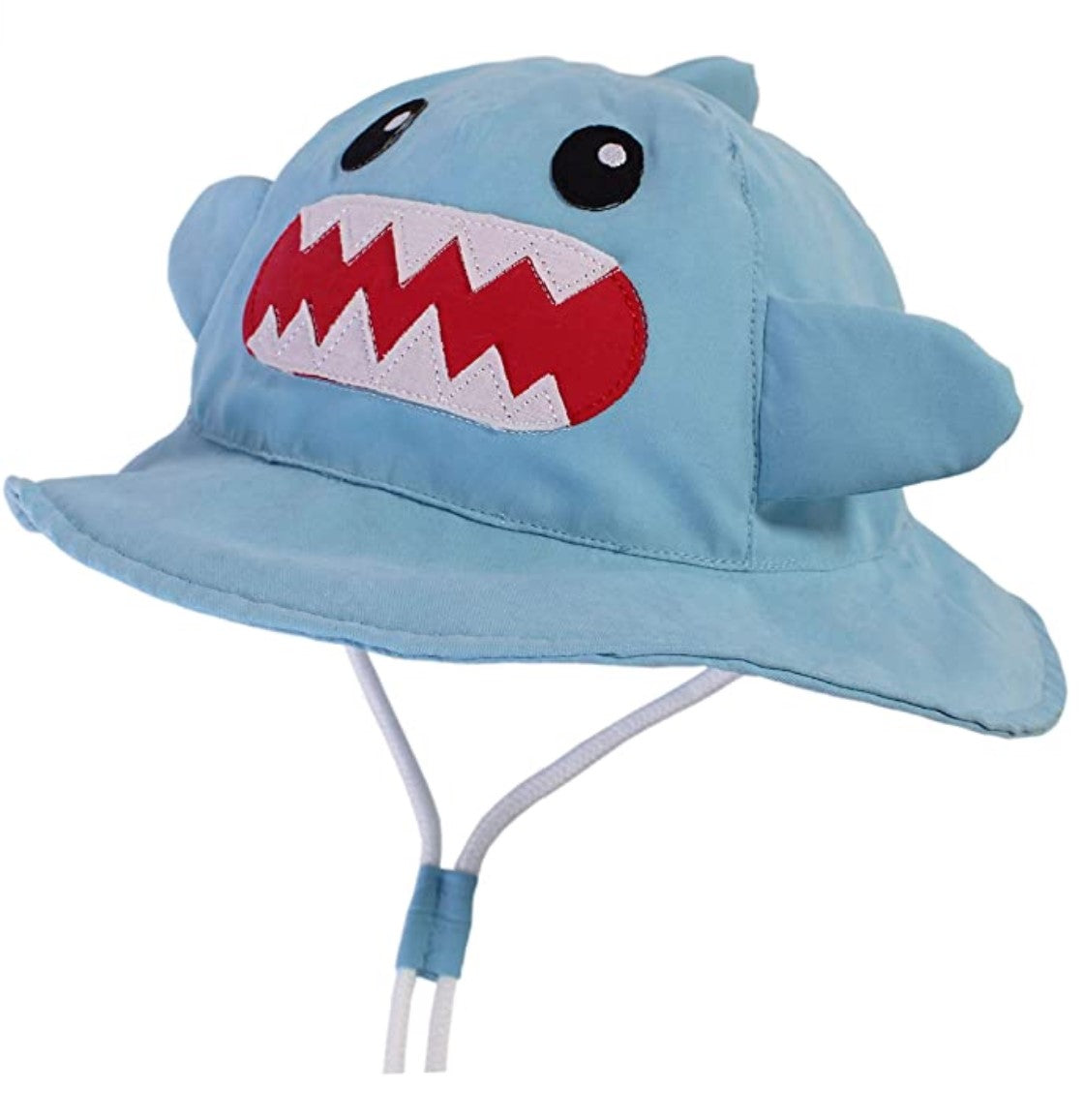 Baby (6 - 12 M), Sun Protection Bucket Hat (Cute Shark)