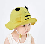 Load image into Gallery viewer, Baby (6 - 12 M),   Sun Protection Bucket Hat (Cute Yellow Bee)
