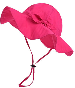 Baby (6 - 12 M),   Sun Protection Bucket Hat (Fuchsia)