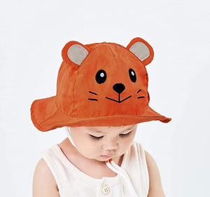 Baby (6 - 12 M), Sun Protection Bucket Hat (Cute Tiger) – Blanks