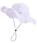 Load image into Gallery viewer, Baby (6 - 12 M),  Sun Protection Bucket Hat (White)
