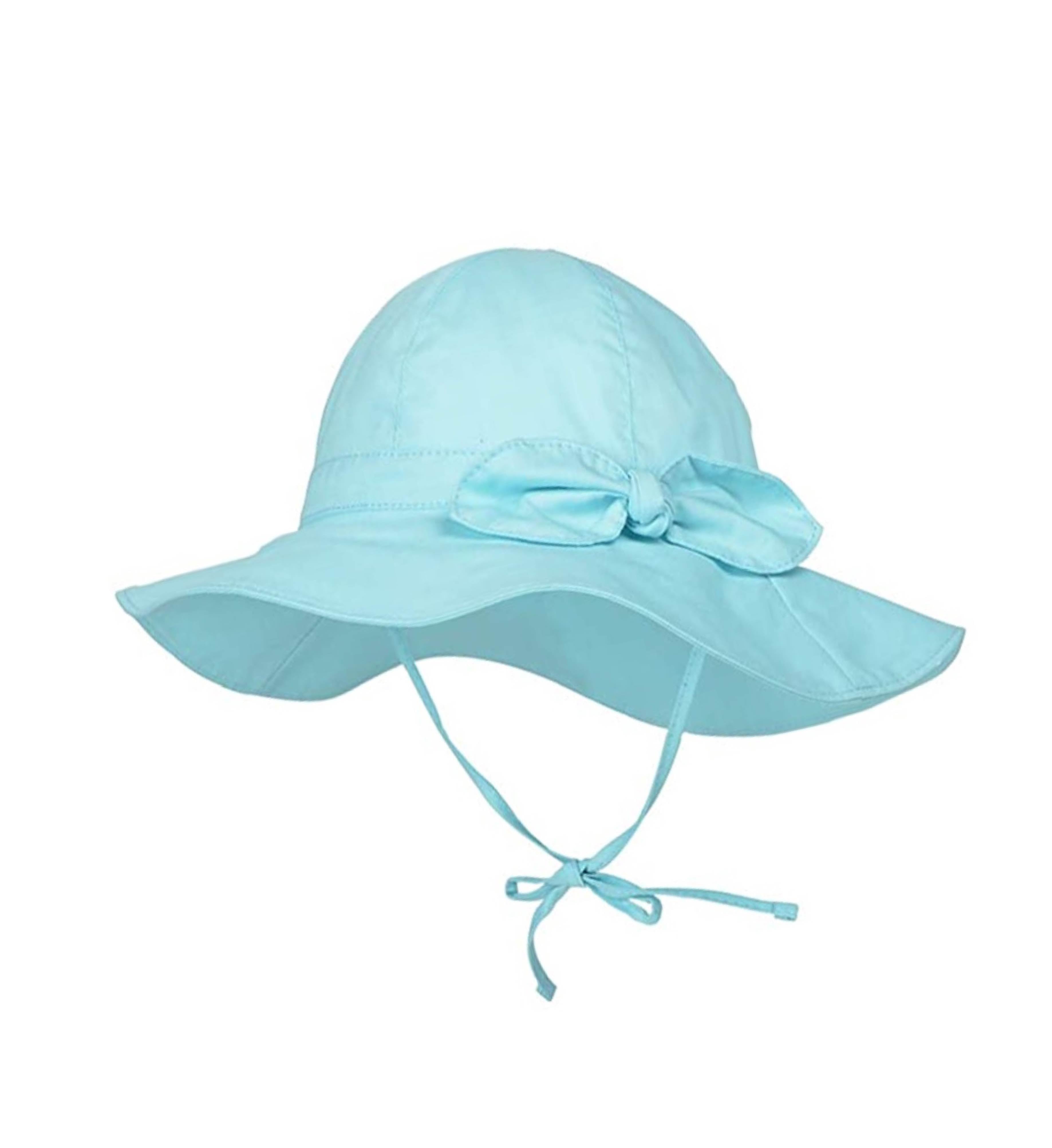 Baby (6 - 12 M),   Sun Protection Bucket Hat (Light Blue)