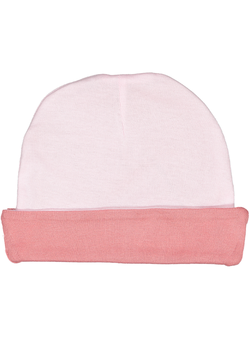 Infant Baby Cap, 100% Cotton,    (Light Pink & Mauvelous)