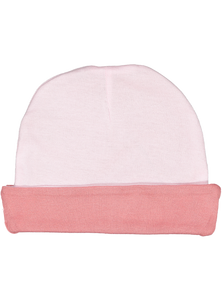 Infant Baby Cap, 100% Cotton,    (Light Pink & Mauvelous)