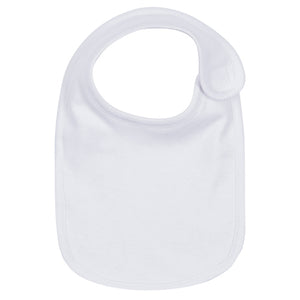 Embroidery Blank, Baby Bib (White)