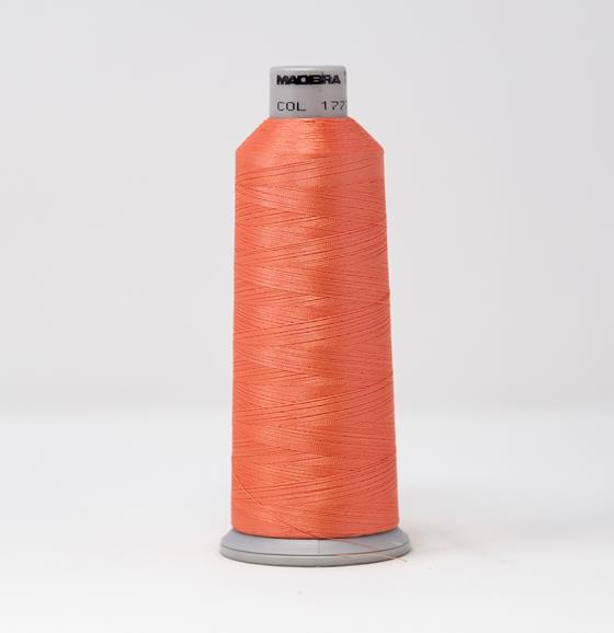 Bright Peach Color, Polyneon Machine Embroidery Thread, (#40 Weight, Ref. 1777), Various Sizes by MADEIRA