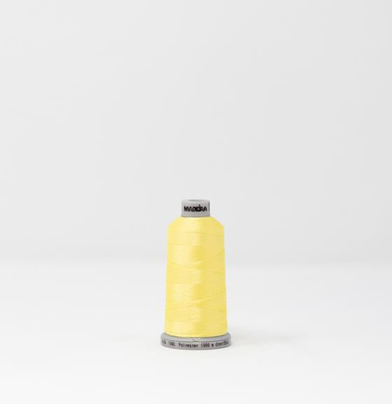 Buff Yellow Color, Polyneon Machine Embroidery Thread, (#40 / #60 Weights, Ref. 1866), Various Sizes by MADEIRA
